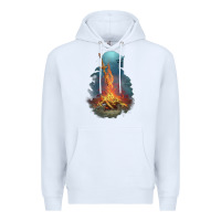 White Souls Bonfire Premium Hoodie - linhVisuals