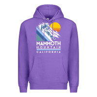 Purple mammoth mountain california retro ski sweatshirt Premium Hoodie - linhVisuals