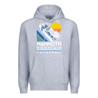 Heather Grey mammoth mountain california retro ski sweatshirt Premium Hoodie - linhVisuals