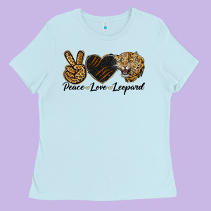 Peace Love Lion Head Ladies Tee Designed By Lillyallendesigns