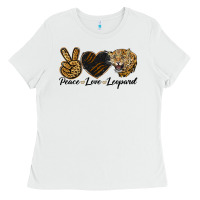 White Peace Love Lion Head Ladies Tee - LillyAllenDesigns