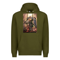Army Green Warhammer Characters Premium Hoodie - linhVisuals