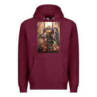 Burgundy Warhammer Characters Premium Hoodie - linhVisuals