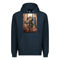 Navy Warhammer Characters Premium Hoodie - linhVisuals