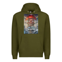 Army Green The Painted World Premium Hoodie - linhVisuals