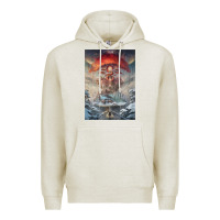 Oatmeal Heather The Painted World Premium Hoodie - linhVisuals