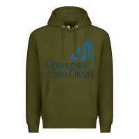 Army Green The university of san diego Premium Hoodie - linhVisuals