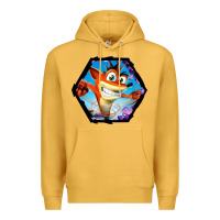 Mustard CRASH BANDICOOT LEGENDS Premium Hoodie - linhVisuals