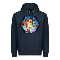 Navy CRASH BANDICOOT LEGENDS Premium Hoodie - linhVisuals