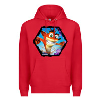 Red CRASH BANDICOOT LEGENDS Premium Hoodie - linhVisuals