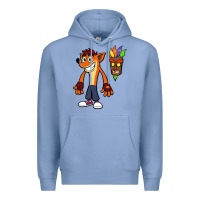 Colony Blue CRASH BANDICOOT Premium Hoodie - linhVisuals