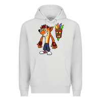 Dove Grey CRASH BANDICOOT Premium Hoodie - linhVisuals