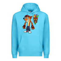 Ocean Blue CRASH BANDICOOT Premium Hoodie - linhVisuals
