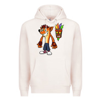 Pale Pink CRASH BANDICOOT Premium Hoodie - linhVisuals