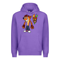 Purple CRASH BANDICOOT Premium Hoodie - linhVisuals