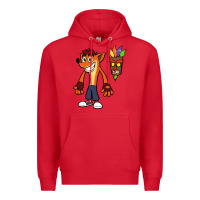 Red CRASH BANDICOOT Premium Hoodie - linhVisuals