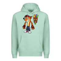 Seafoam CRASH BANDICOOT Premium Hoodie - linhVisuals