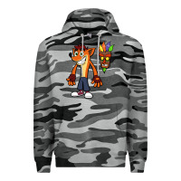 Slate Camo CRASH BANDICOOT Premium Hoodie - linhVisuals