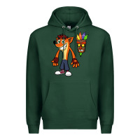 Sports Green CRASH BANDICOOT Premium Hoodie - linhVisuals