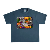 Midnight Navy happy halloween koala Urban Heavy Tee - LillyAllenDesigns