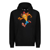 Black CRASH BANDICOOT Premium Hoodie - linhVisuals