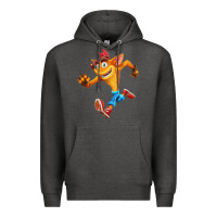 Charcoal Heather CRASH BANDICOOT Premium Hoodie - linhVisuals