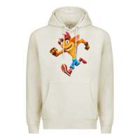 Oatmeal Heather CRASH BANDICOOT Premium Hoodie - linhVisuals