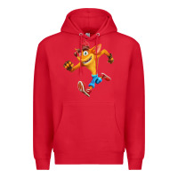 Red CRASH BANDICOOT Premium Hoodie - linhVisuals