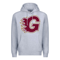 Heather Grey guildford flames Premium Hoodie - linhVisuals