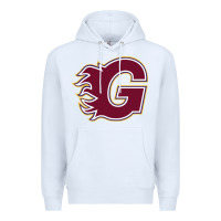White guildford flames Premium Hoodie - linhVisuals
