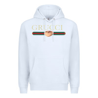 White new grucci tshirt Premium Hoodie - linhVisuals