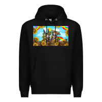 Black 2 donkeys sunflower Premium Hoodie - BarkalooDesign