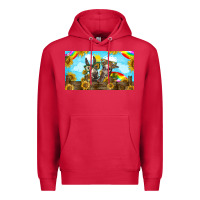 Cardinal 2 donkeys sunflower Premium Hoodie - BarkalooDesign