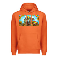 Carrot 2 donkeys sunflower Premium Hoodie - BarkalooDesign