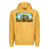 Mustard 2 donkeys sunflower Premium Hoodie - BarkalooDesign