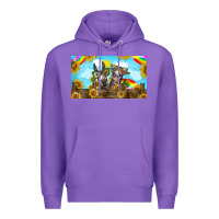 Purple 2 donkeys sunflower Premium Hoodie - BarkalooDesign