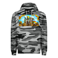 Slate Camo 2 donkeys sunflower Premium Hoodie - BarkalooDesign