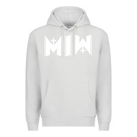 Dove Grey Motionless In White Premium Hoodie - linhVisuals