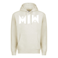 Oatmeal Heather Motionless In White Premium Hoodie - linhVisuals