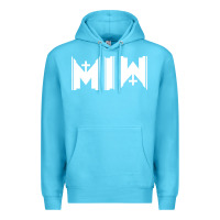 Ocean Blue Motionless In White Premium Hoodie - linhVisuals