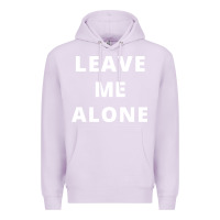 Lilac leave me alone, funny slogan Premium Hoodie - linhVisuals