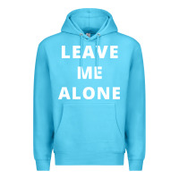 Ocean Blue leave me alone, funny slogan Premium Hoodie - linhVisuals