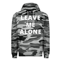 Slate Camo leave me alone, funny slogan Premium Hoodie - linhVisuals
