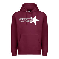 Burgundy ROCK STAR Premium Hoodie - linhVisuals
