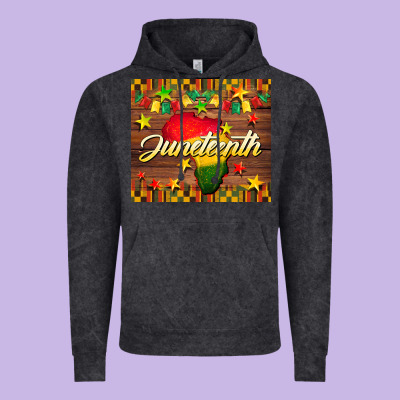 Juneteenth Vintage Hoodie Designed By Barkaloodesign