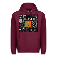Burgundy nice bon -iver symbol Premium Hoodie - linhVisuals