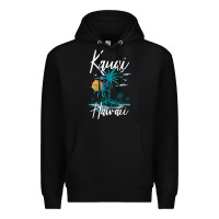 Black family vacation retro sunset hawaii kauai t shirt Premium Hoodie - linhVisuals