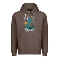 Coffee family vacation retro sunset hawaii kauai t shirt Premium Hoodie - linhVisuals