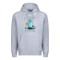 Heather Grey family vacation retro sunset hawaii kauai t shirt Premium Hoodie - linhVisuals