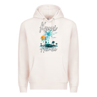 Pale Pink family vacation retro sunset hawaii kauai t shirt Premium Hoodie - linhVisuals